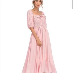 R.Vivimos Summer Half Sleeve Cotton Ruffled Dress, Size Small